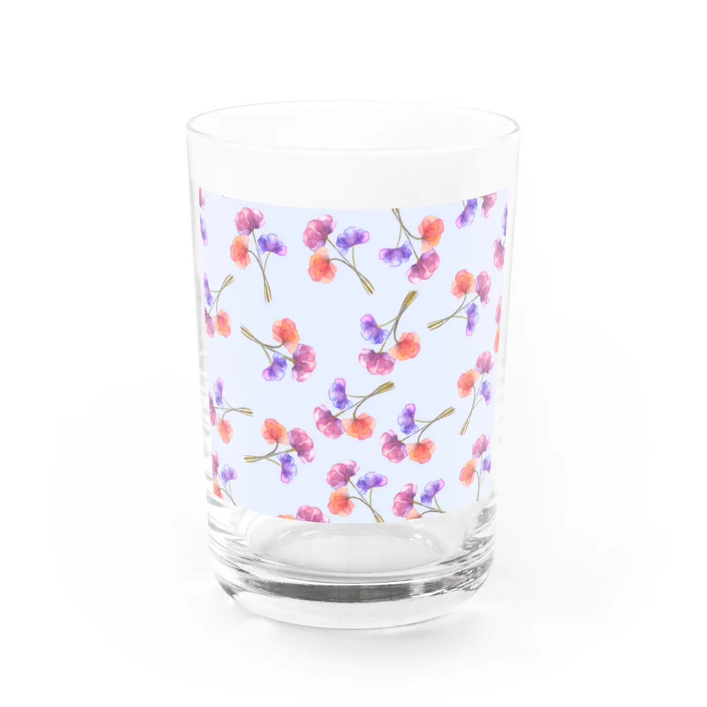 orange_honeyの花柄17-4 Water Glass :front