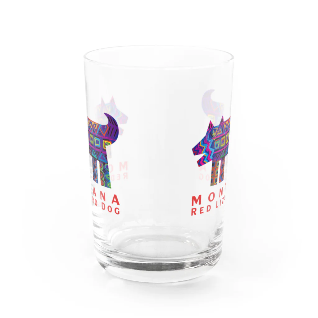 シマシマさぼてんのモンタナ・レッド・リザード・ドッグ［Drink Ware］ Water Glass :front