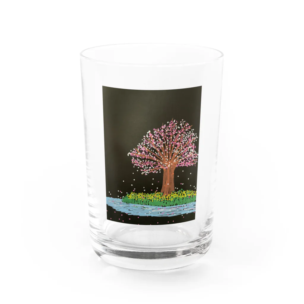 ちくわ村の桜 Water Glass :front