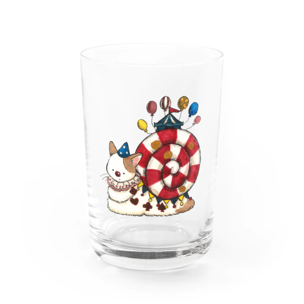 Den-Denのサーカス猫でんでん【A】 Water Glass :front