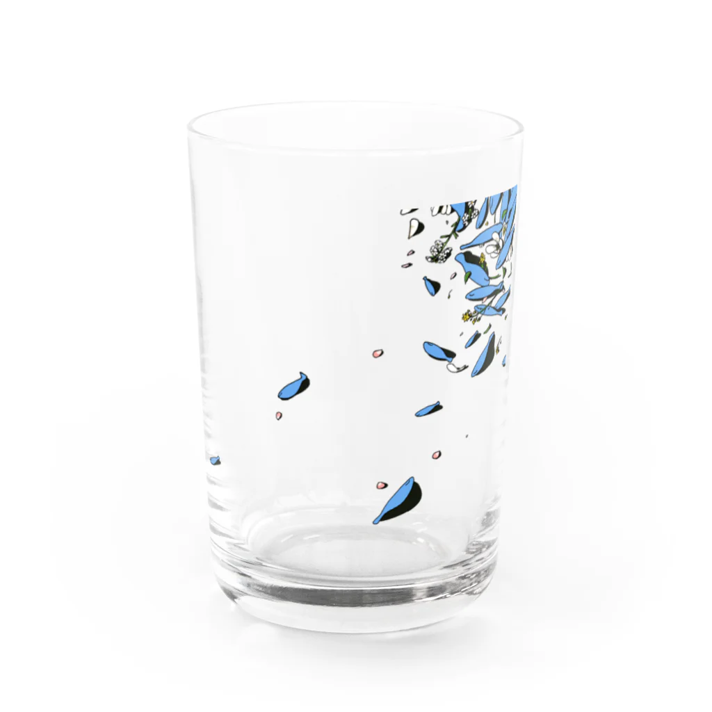 natoronの散る花、さかな Water Glass :front