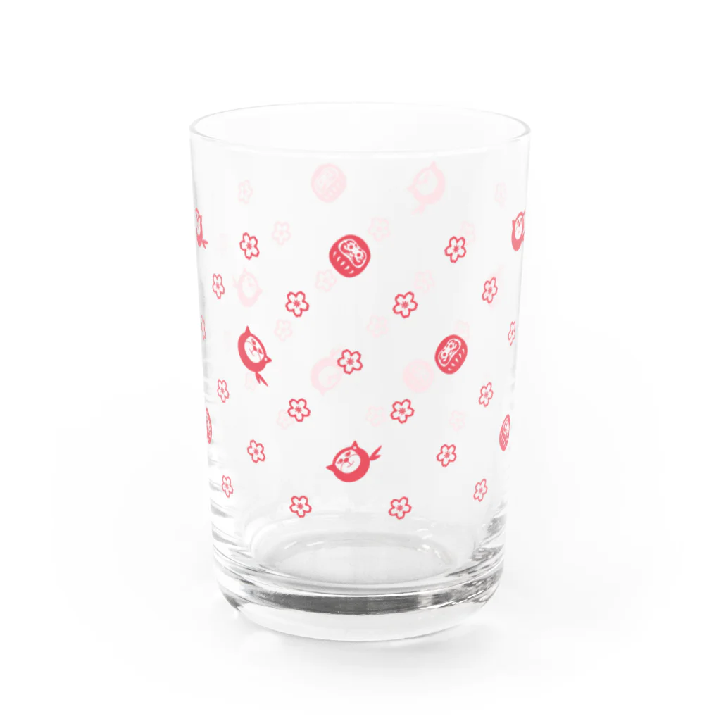 ZUKINDOGSの忍犬さくらのレトログラス Water Glass :front