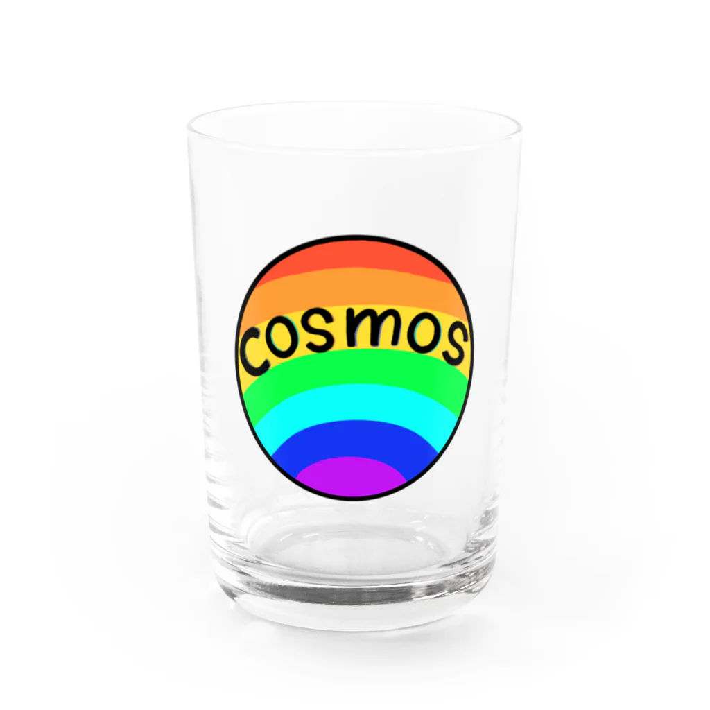 -cosmos-の虹色の星 Water Glass :front