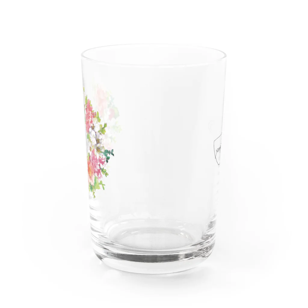 ヨモギカフェのフラワーリース Water Glass :front