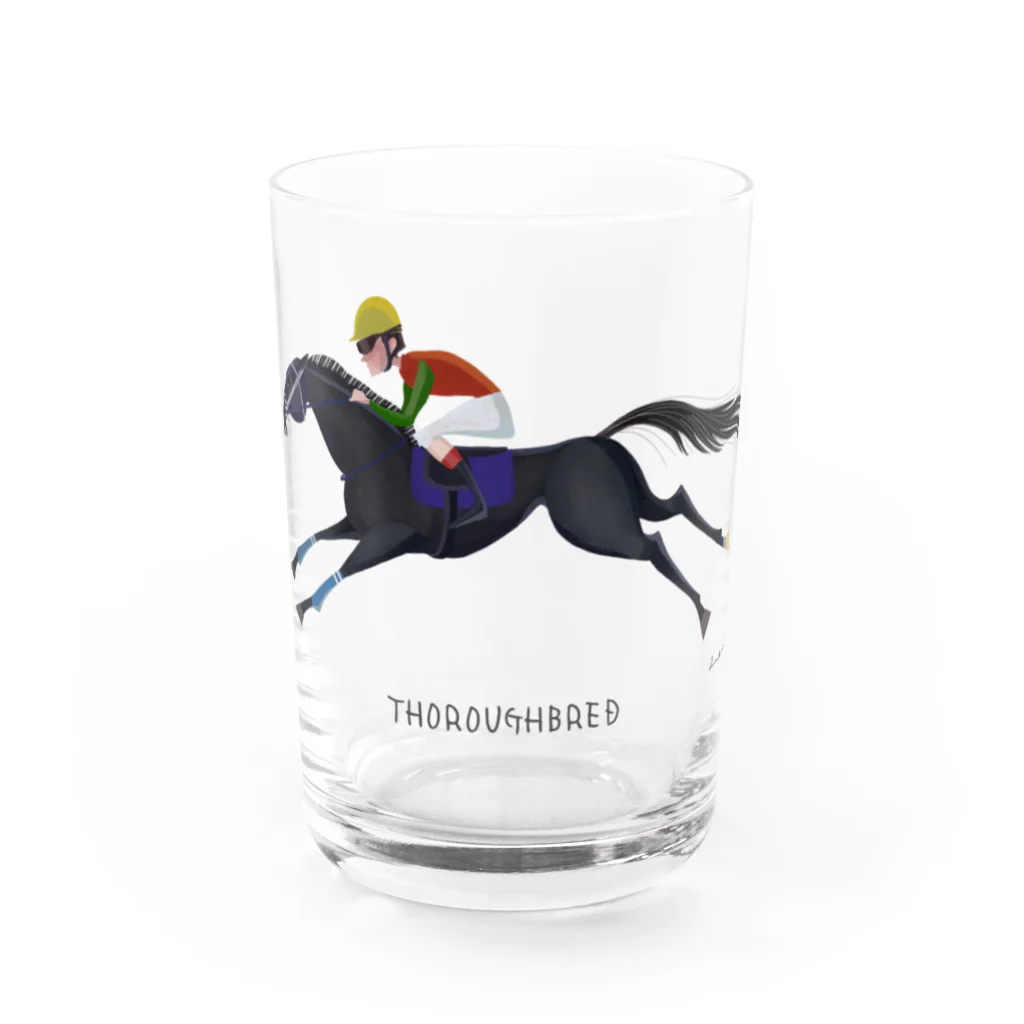 POPPY＿moooo  チャリティーショップのthoroughbred 2 Water Glass :front