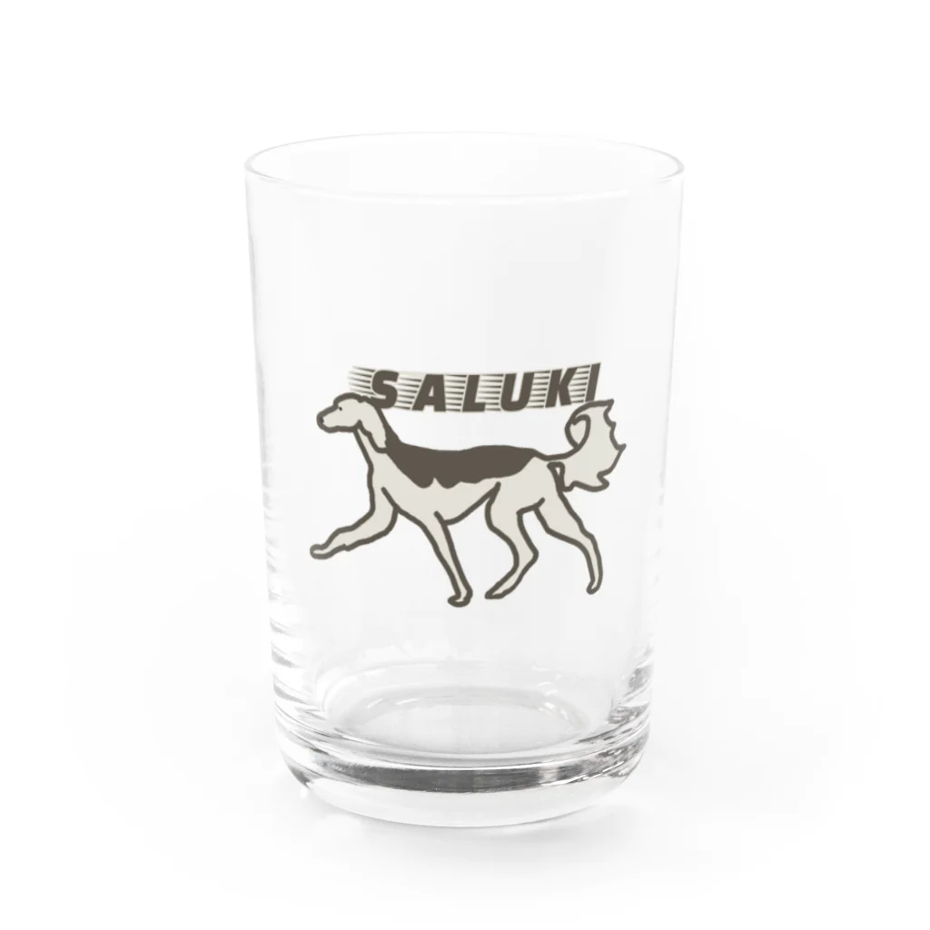 ぽつねんとした犬本舗のぽつねん犬（サルーキ） Water Glass :front