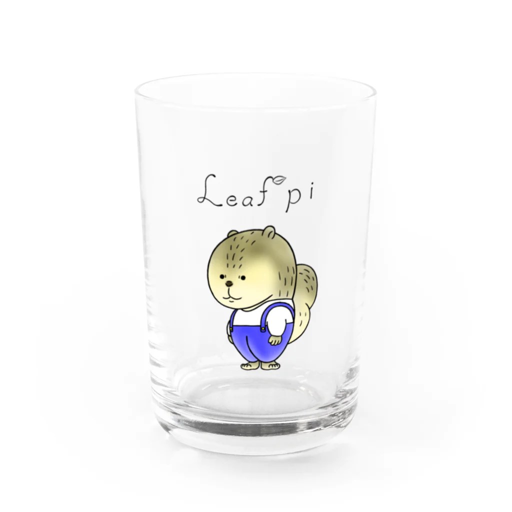 LeafpiのLeafpi's ロゴ Water Glass :front