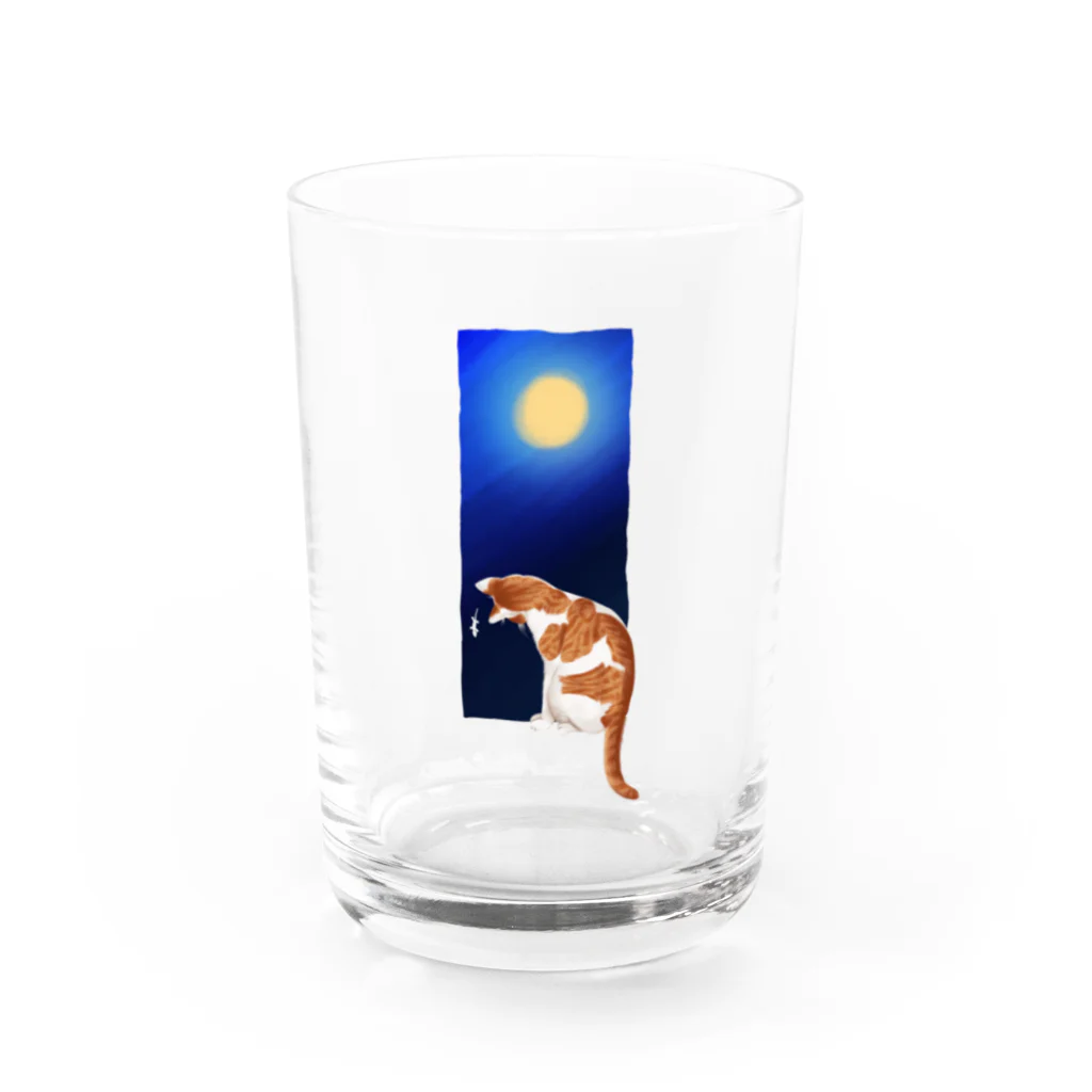 犬甘ちゃんの杜のラームくんとヤモリちゃん Water Glass :front