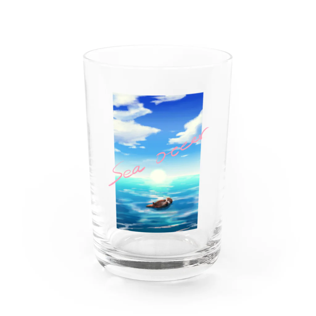 Rêverの海ラッコ Water Glass :front