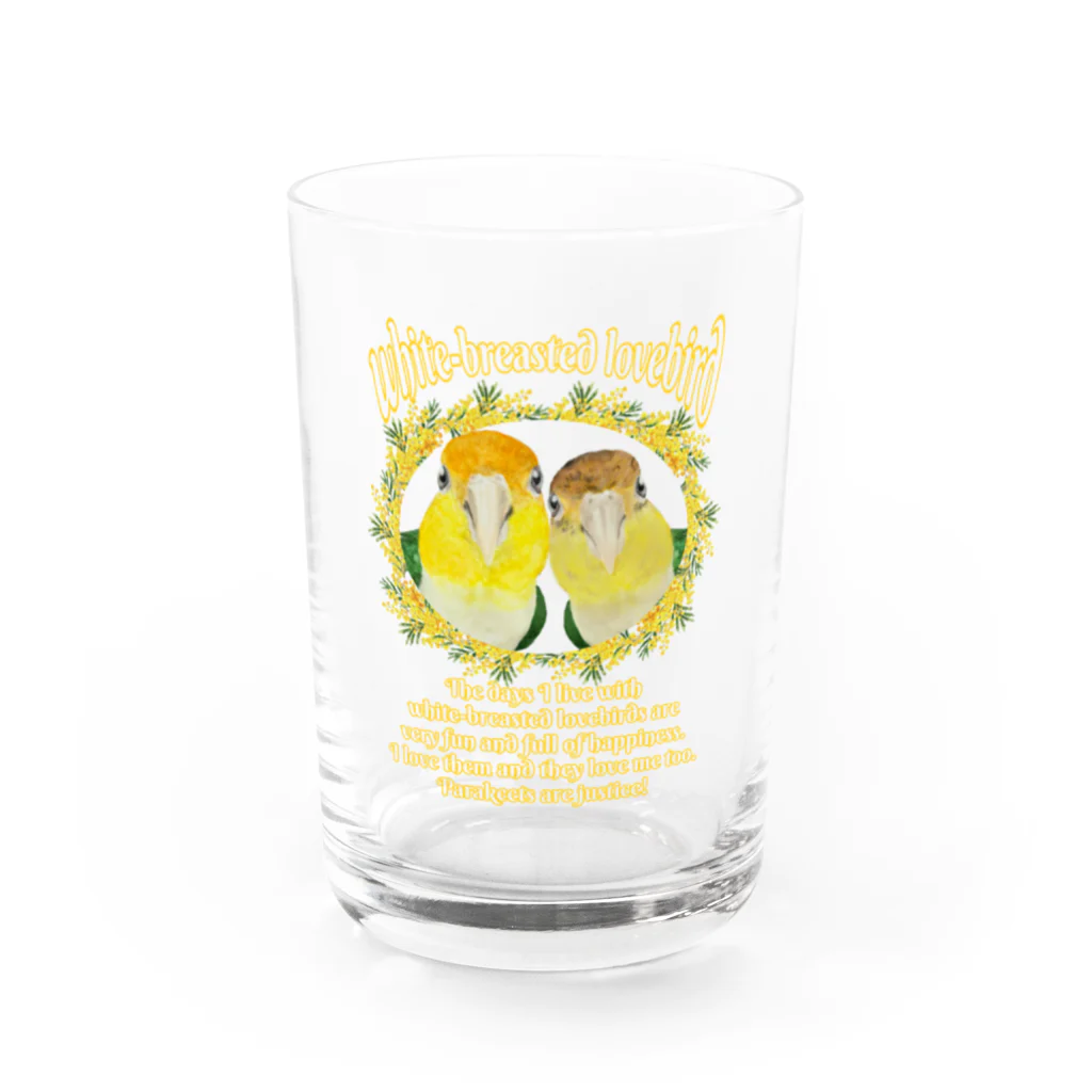 mariechan_koboの034 シロハラインコpairs Justice! Water Glass :front