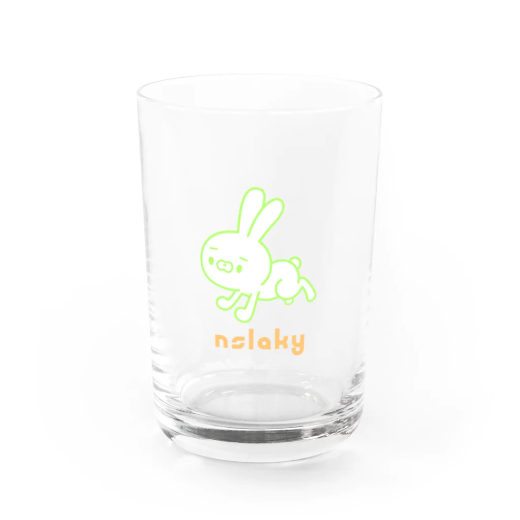 ［ n / k ］ONLINE_SHOPの走るシチョウサ(青肉) Water Glass :front