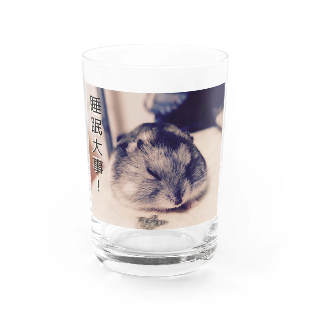 Kawauso-sanの睡眠大事！ Water Glass :front