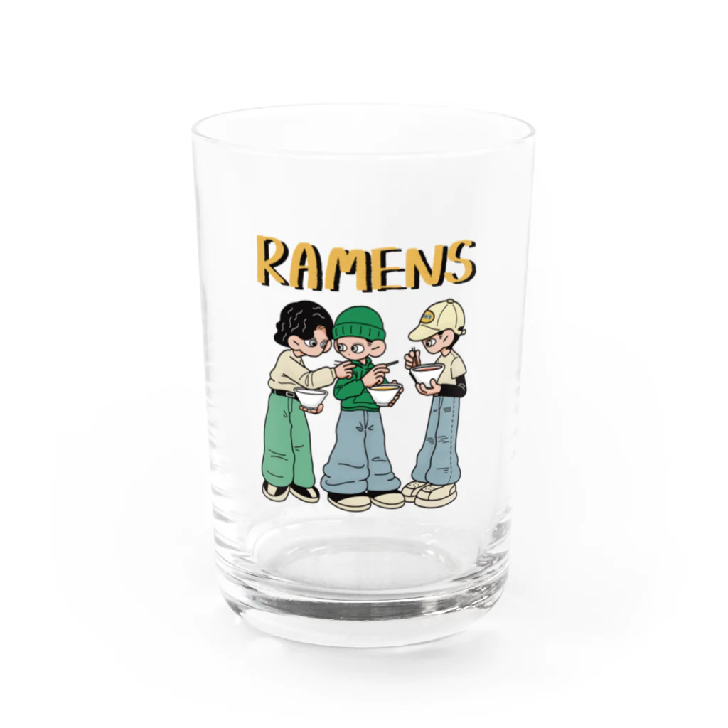 ふじたくるみのRAMENS Water Glass :front