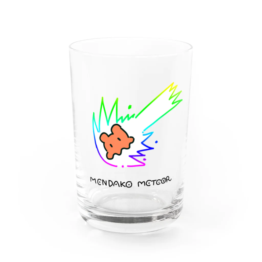 sabinukiosushiの単独で大気圏突入するメンダコ （文字入り） Water Glass :front