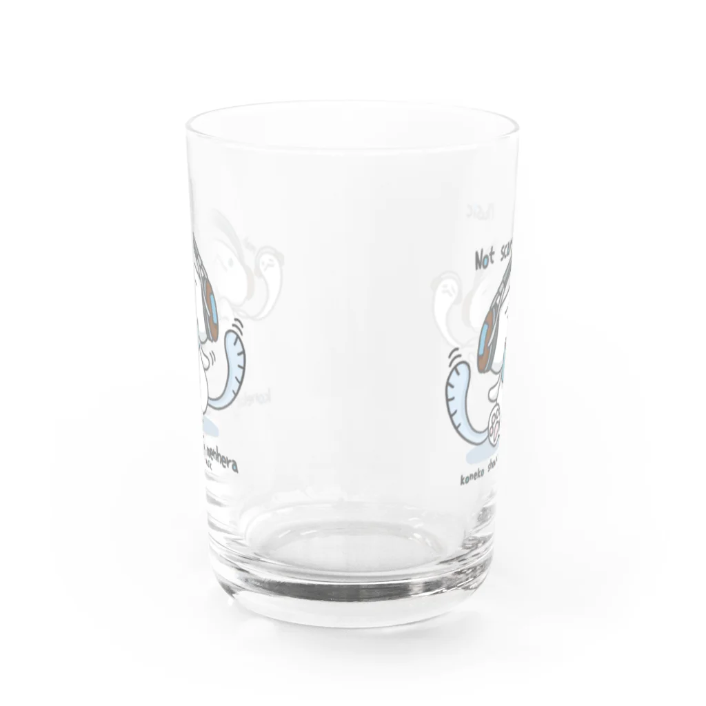 itsuto-こねこしょうしょうめんへらのならび「こわくないじかん」 Water Glass :front