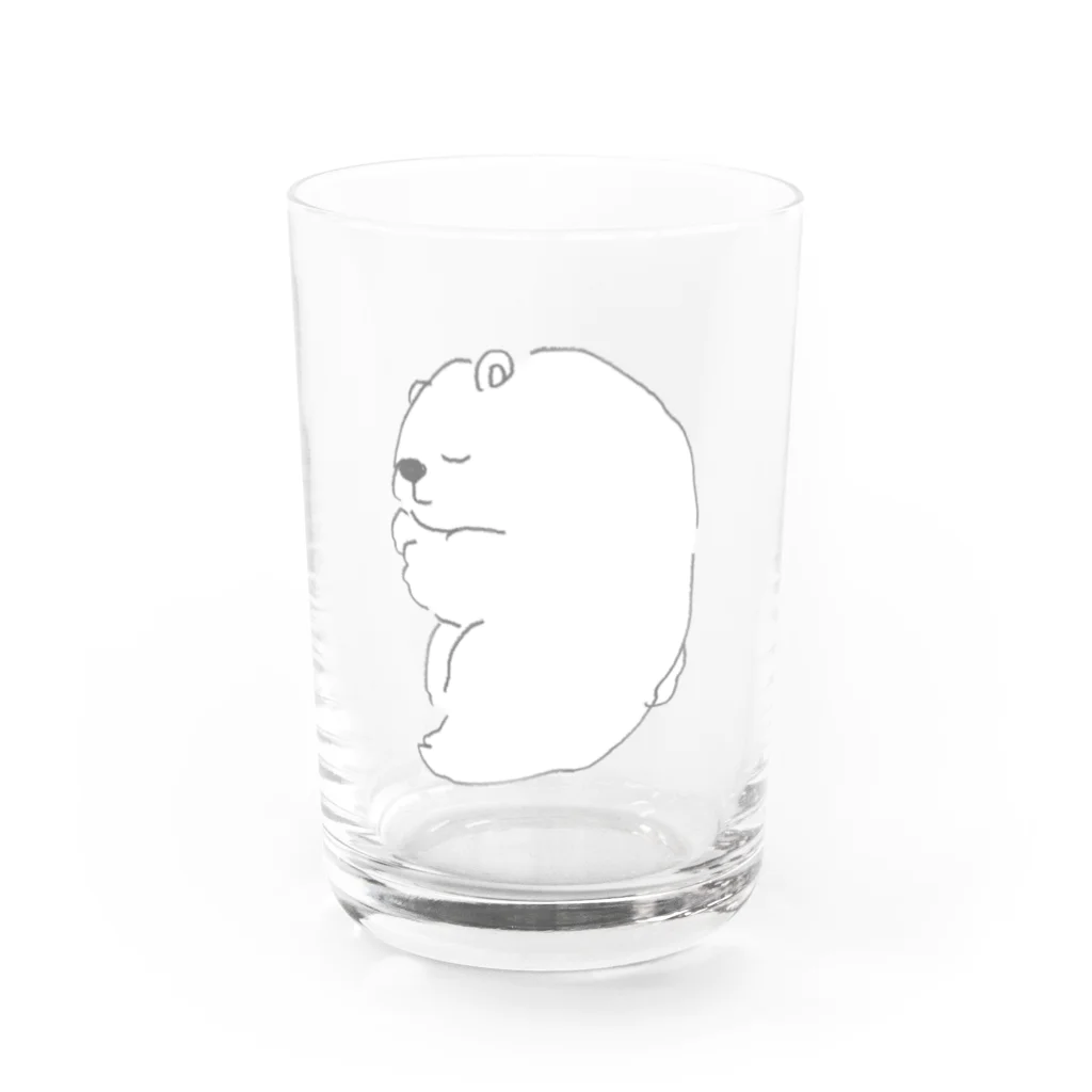 そらうみやさんのぐっすりしろくまちゃん Water Glass :front