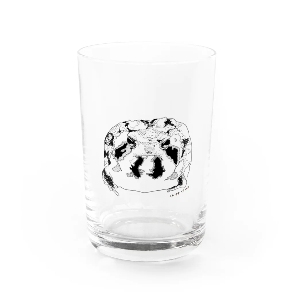 chippitomuのふくふくふくらアメフクラガエルくん Water Glass :front