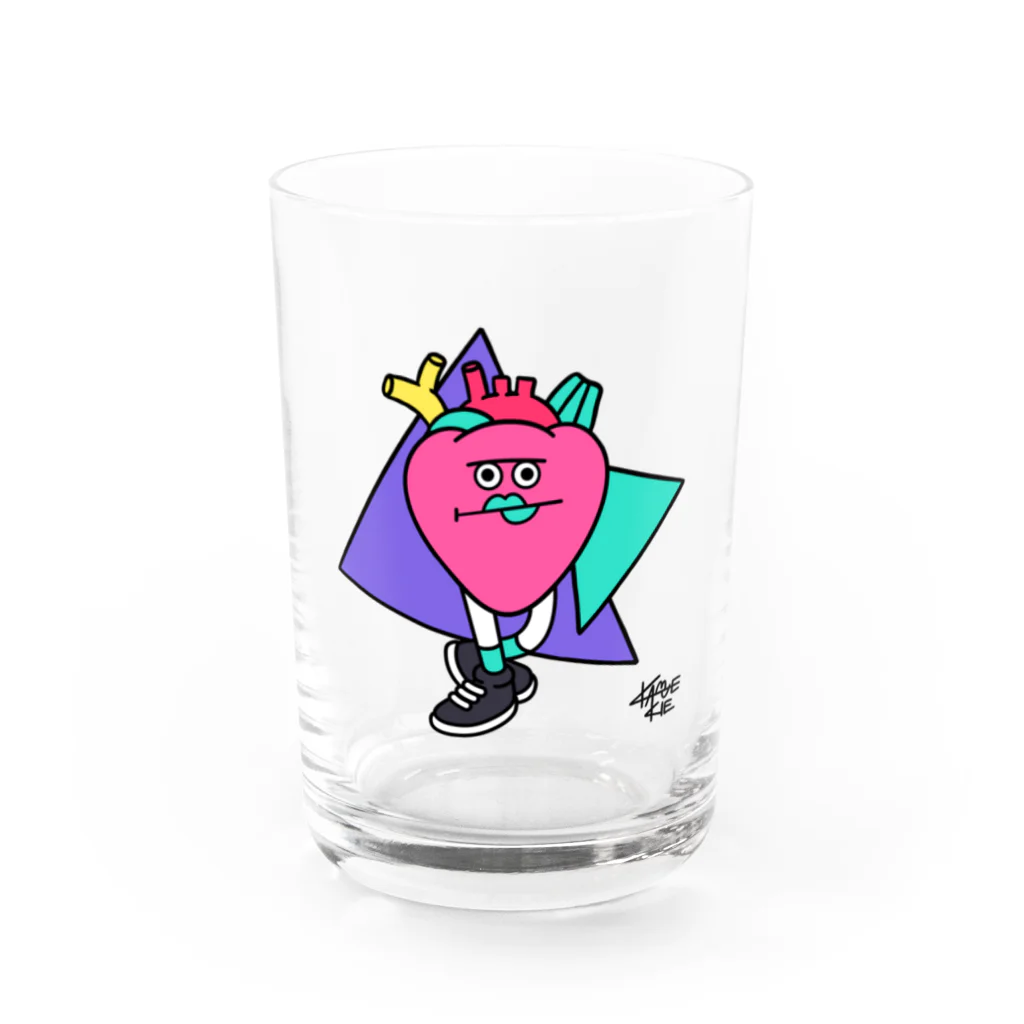 KAMENOCO SHOPのレトロポップ 心のすけ Water Glass :front