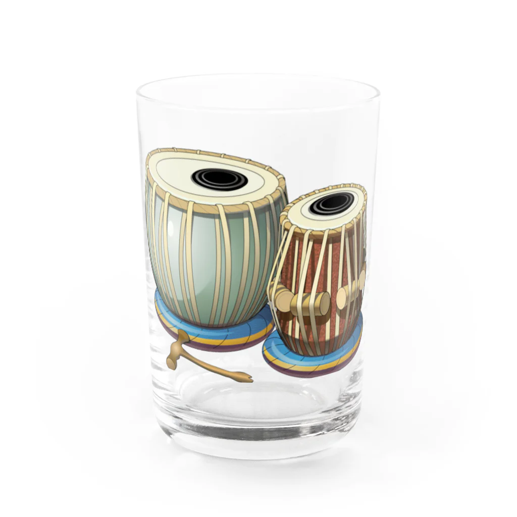 yamame1000ninのタブラとハトリ Water Glass :front