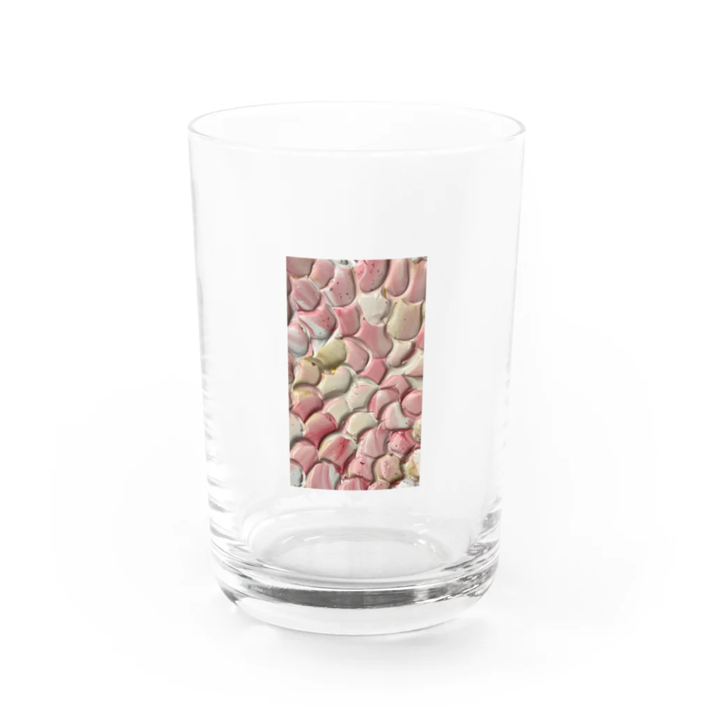 iroasobi_artのtexture_pink Water Glass :front