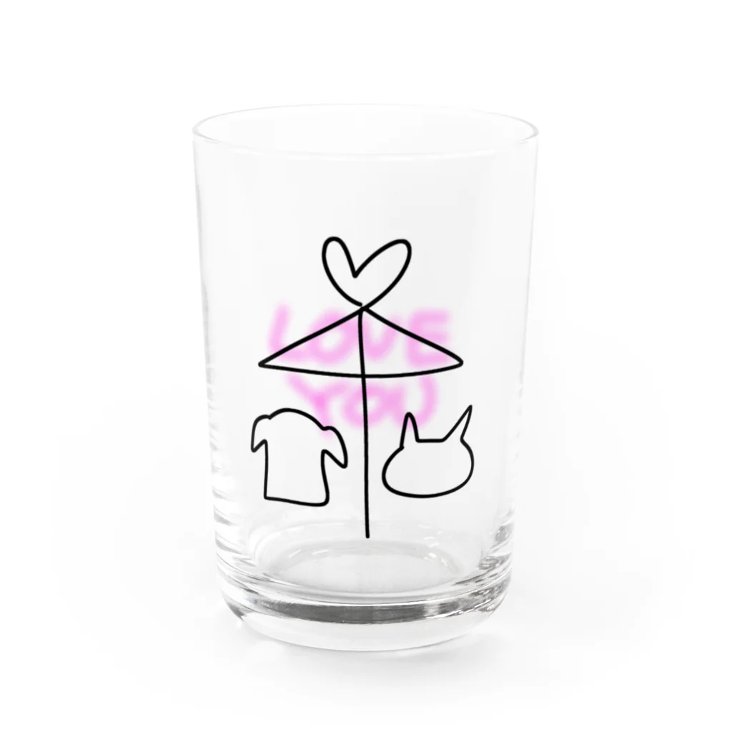 handmade asyouareの相合い傘ラビュー Water Glass :front