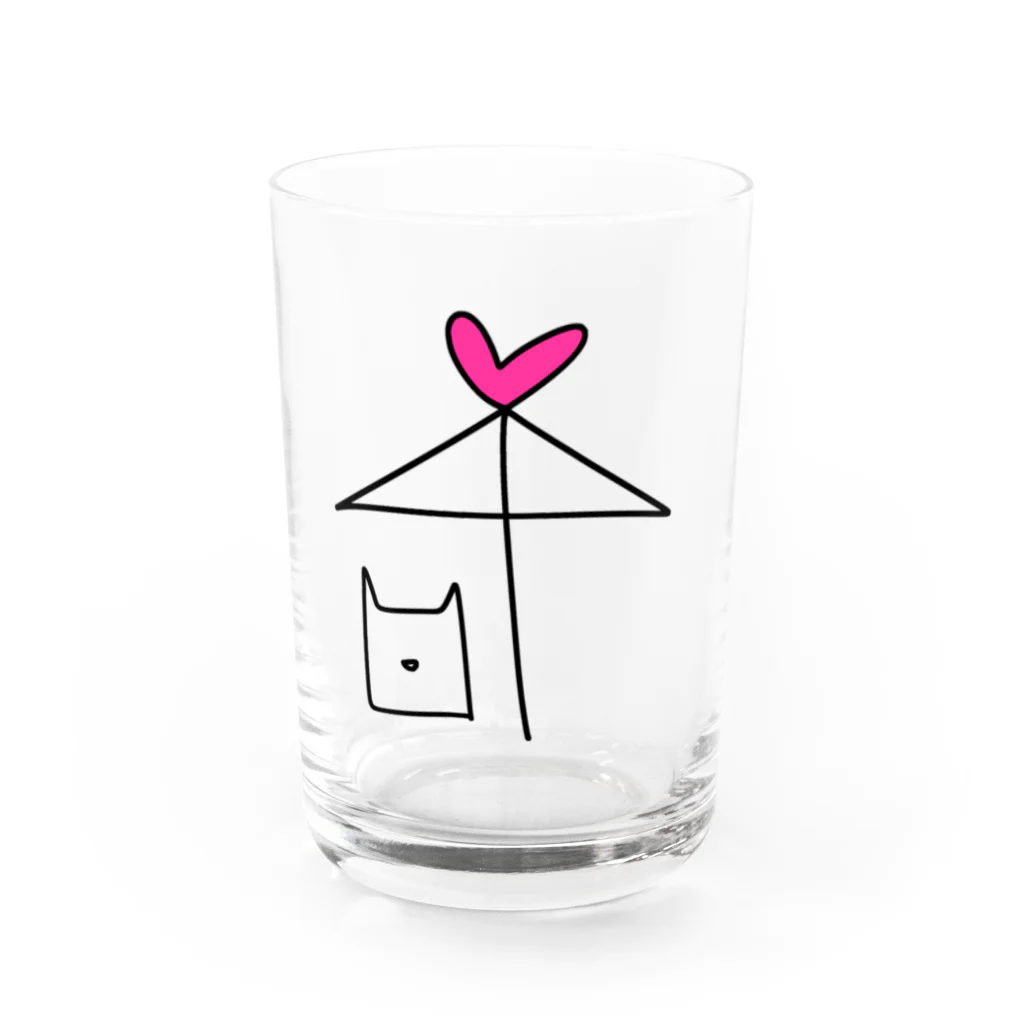 handmade asyouareの空いてますよ Water Glass :front