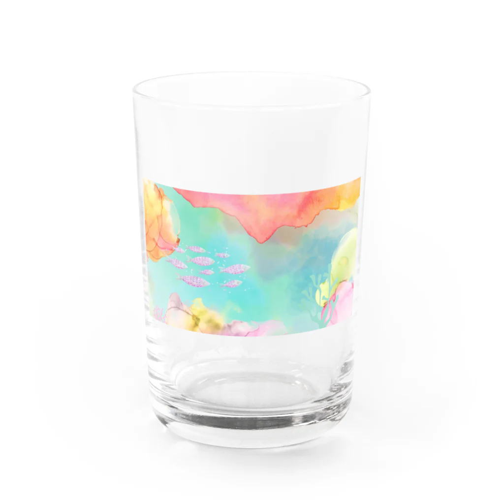 YuluttoUsagiのこころのままに泳げ Water Glass :front