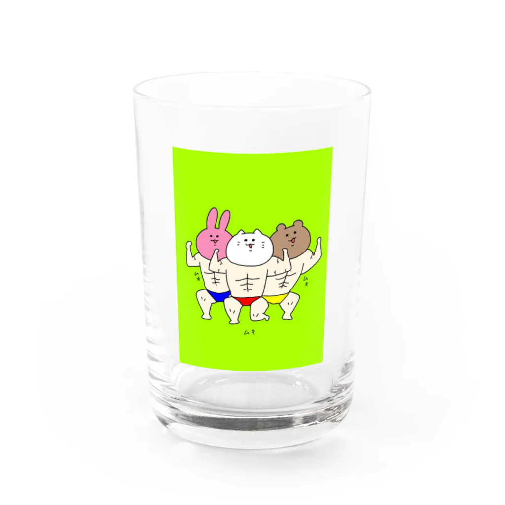 マッチョアニマルズのマッチョアニマルズ Water Glass :front