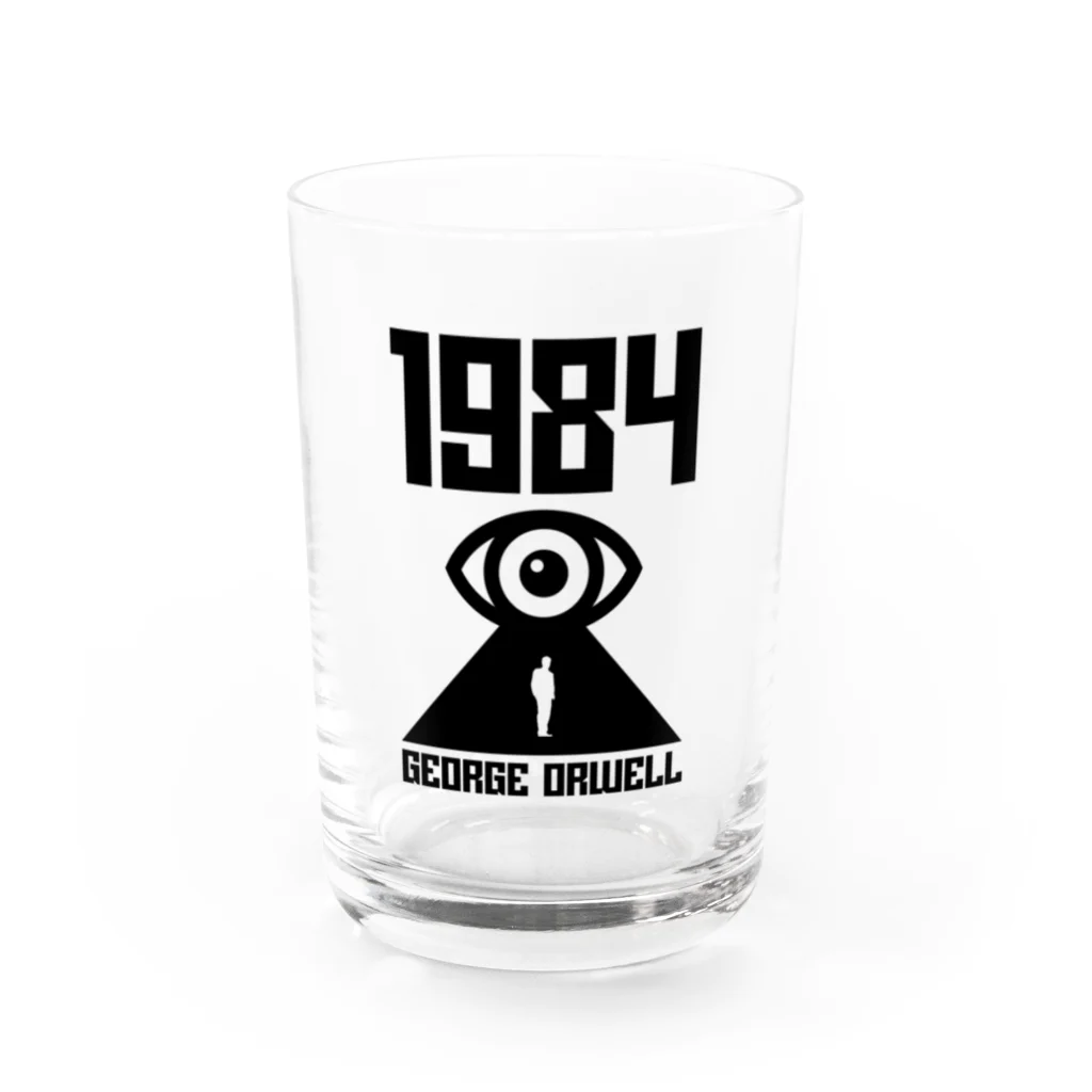 文豪館の1984（ジョージ・オーウェル）文豪・文学 Water Glass :front