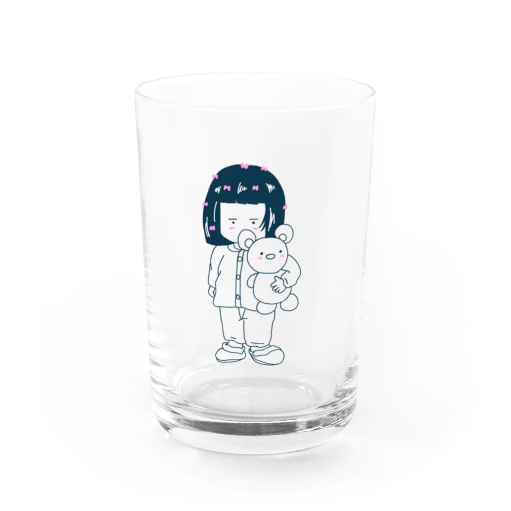 貞子やでのむーさん Water Glass :front