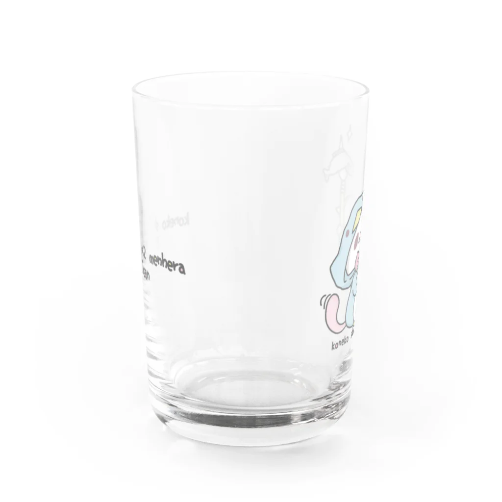 itsuto-こねこしょうしょうめんへらのグラス「とってきぃたあああ/ぺんぎんver」＋たんぶらー Water Glass :front