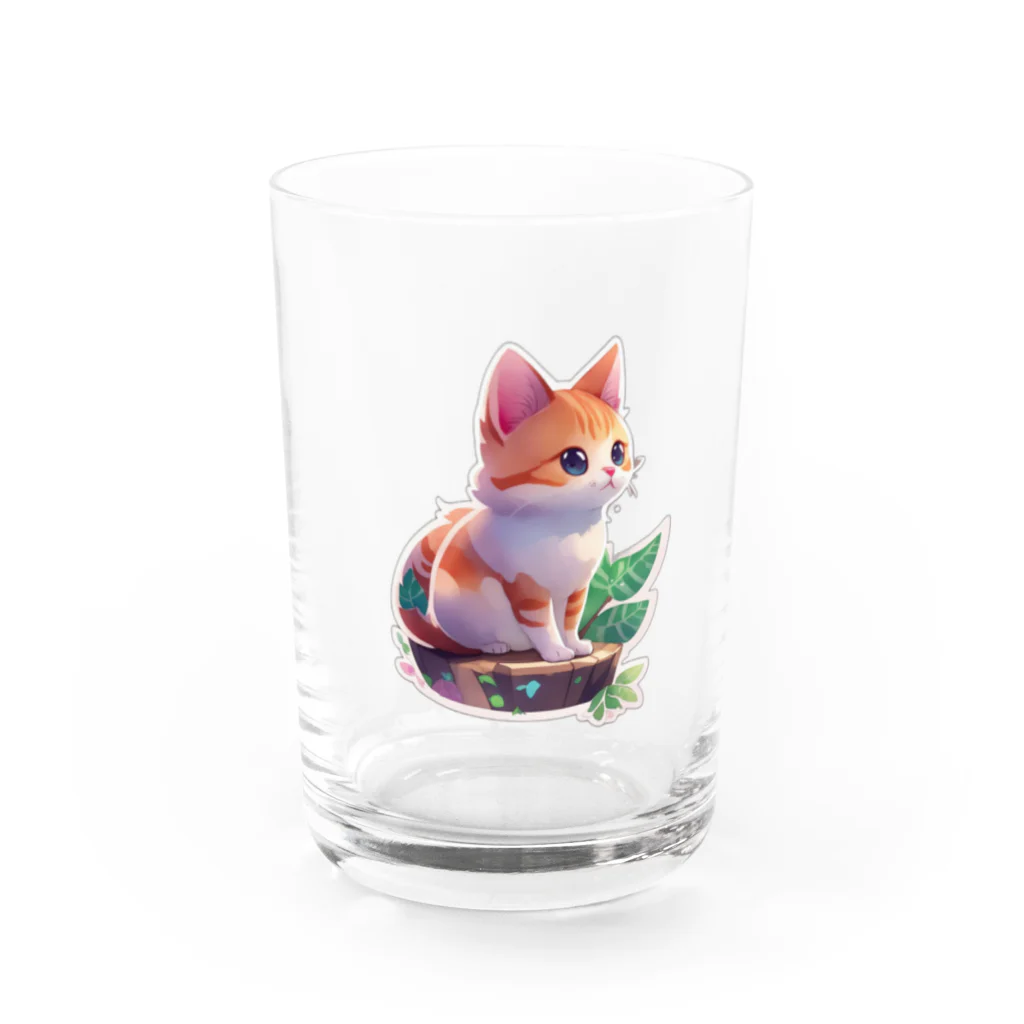 dolphineのキュートな猫 Water Glass :front