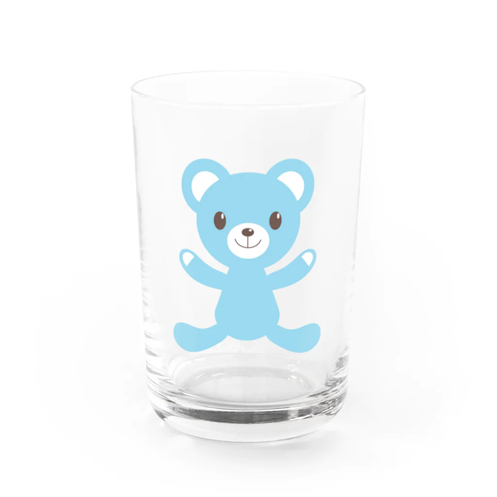 みずいろのくまのお店の水色のくま Water Glass :front