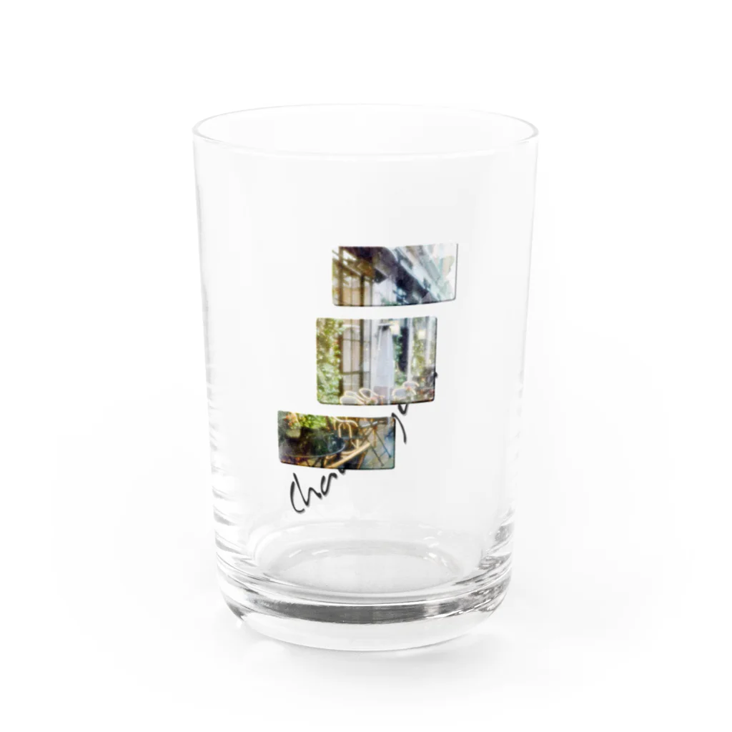 Charmyraのsplit_cafe_sq Water Glass :front