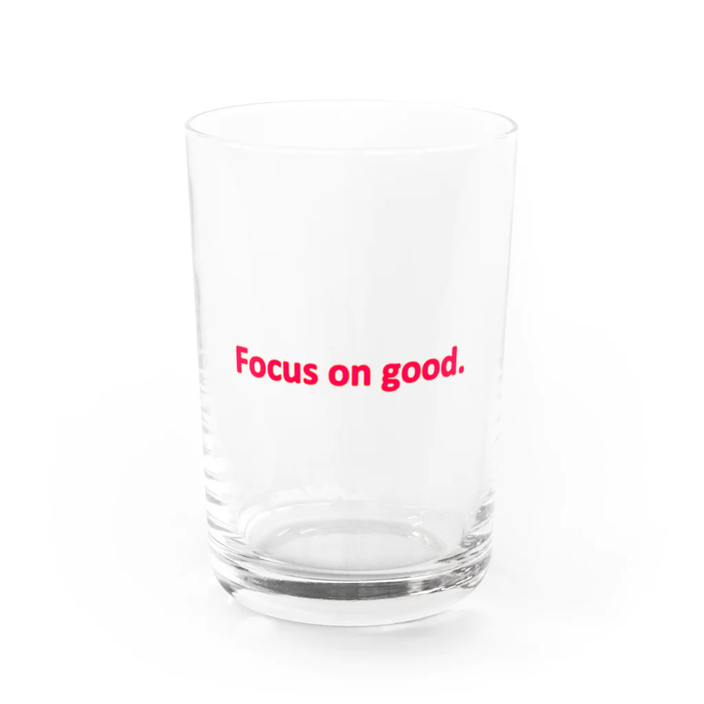 R362designのFocus on good.（ピンク） グラス前面