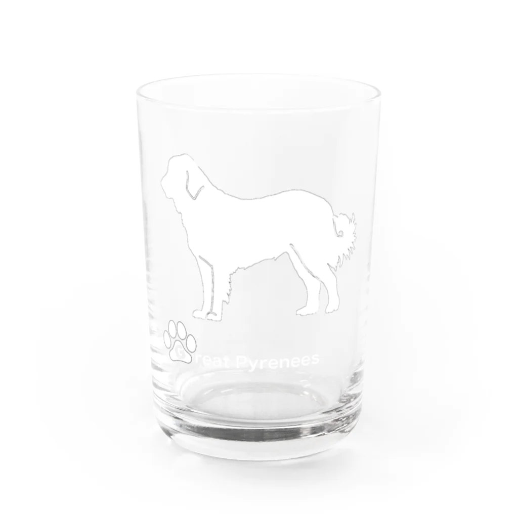 bow and arrow のグレートピレニーズ Water Glass :front