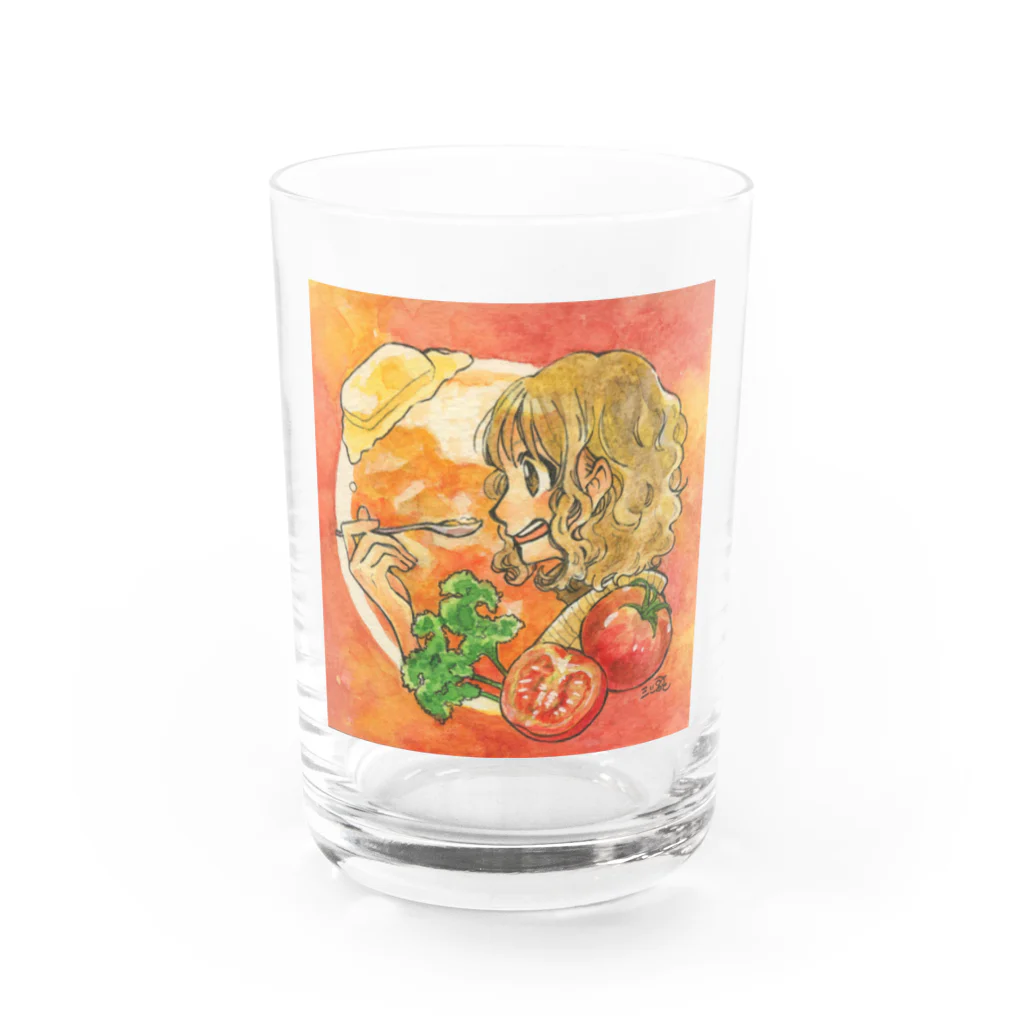 放課後屋のバターチキンカレー Water Glass :front