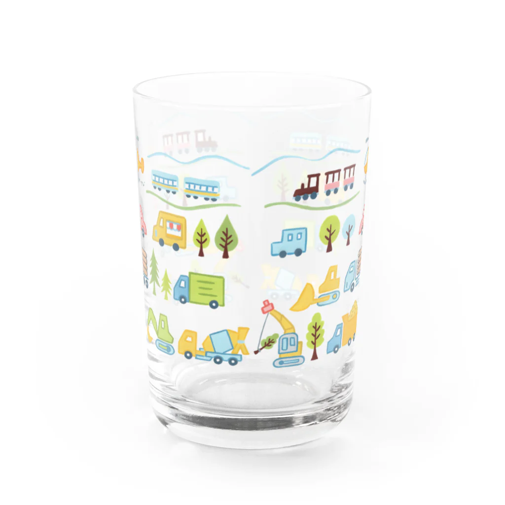 Norinののりものたちと森 Water Glass :front