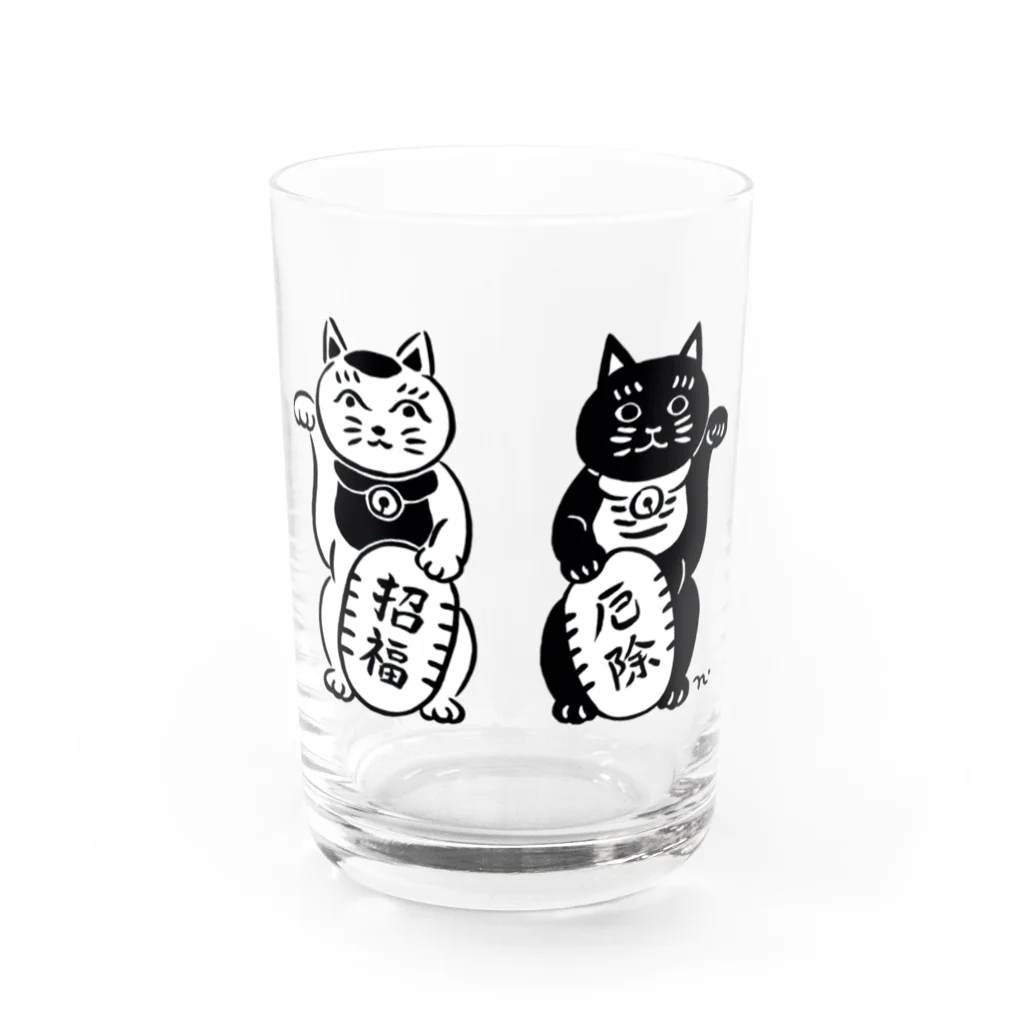 Norinのまねきねこ Water Glass :front