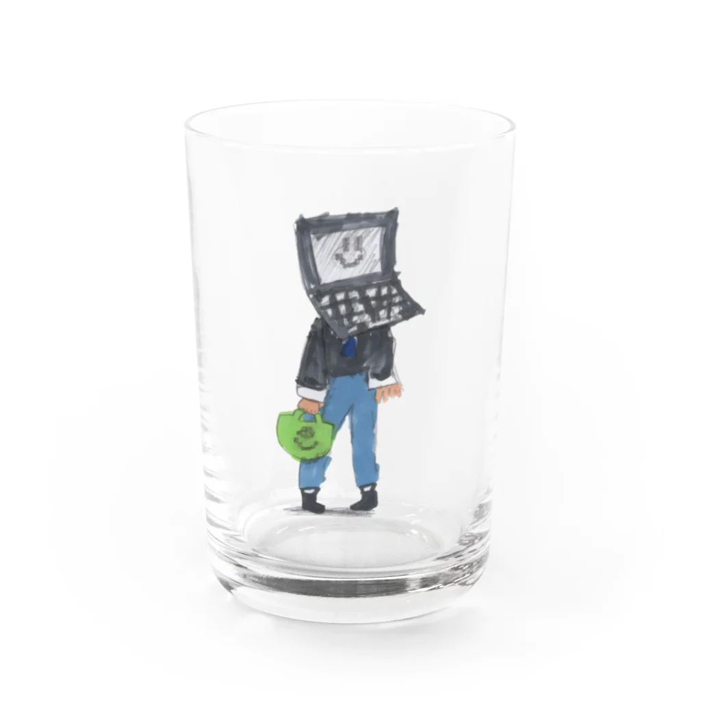 HAGE DLILLのパソコンくん Water Glass :front