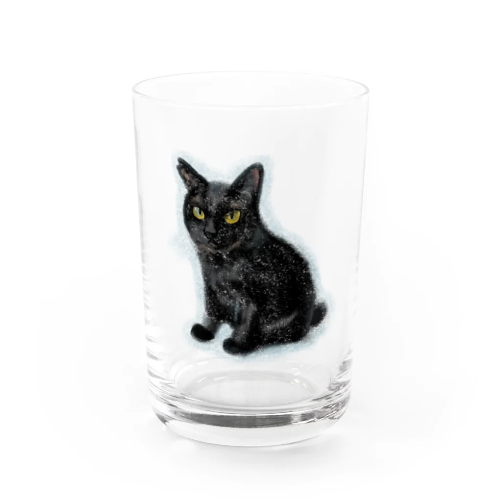 kikkutontonのクロネコ おだんごしっぽ グラス前面