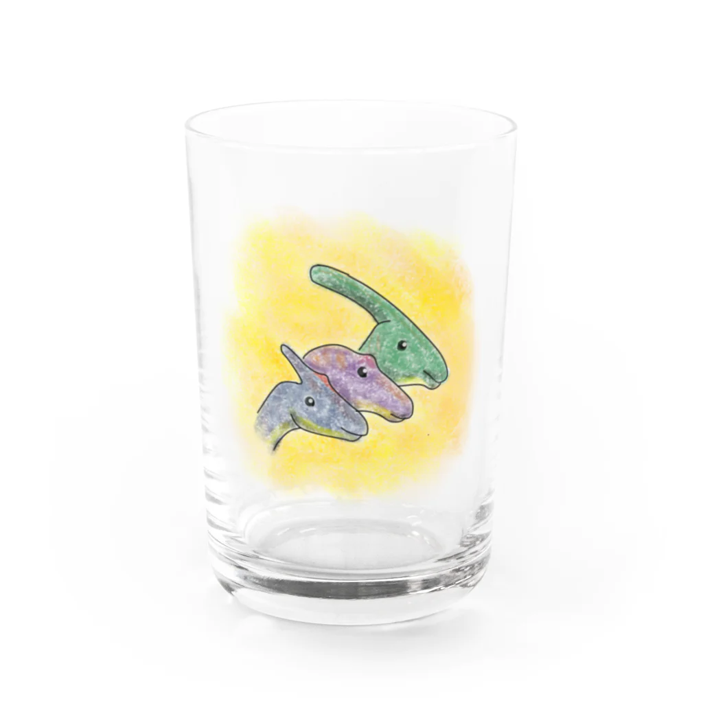 ひつじときのこのサウロロフスプロサウロロフスパラサウロロフス Water Glass :front