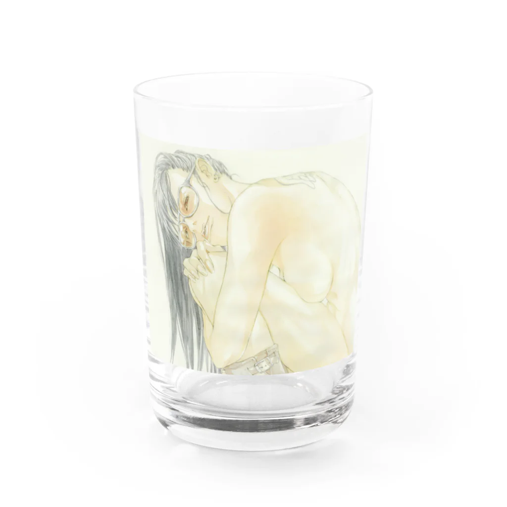 田島昭宇 official suzuri storeの裸ブーツ Water Glass :front