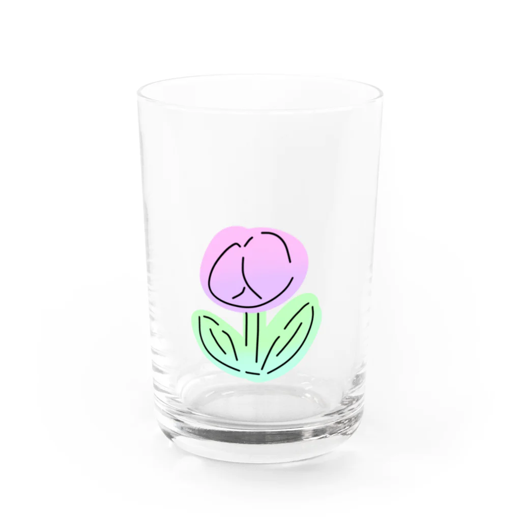 QB🦖の春にかけて Water Glass :front