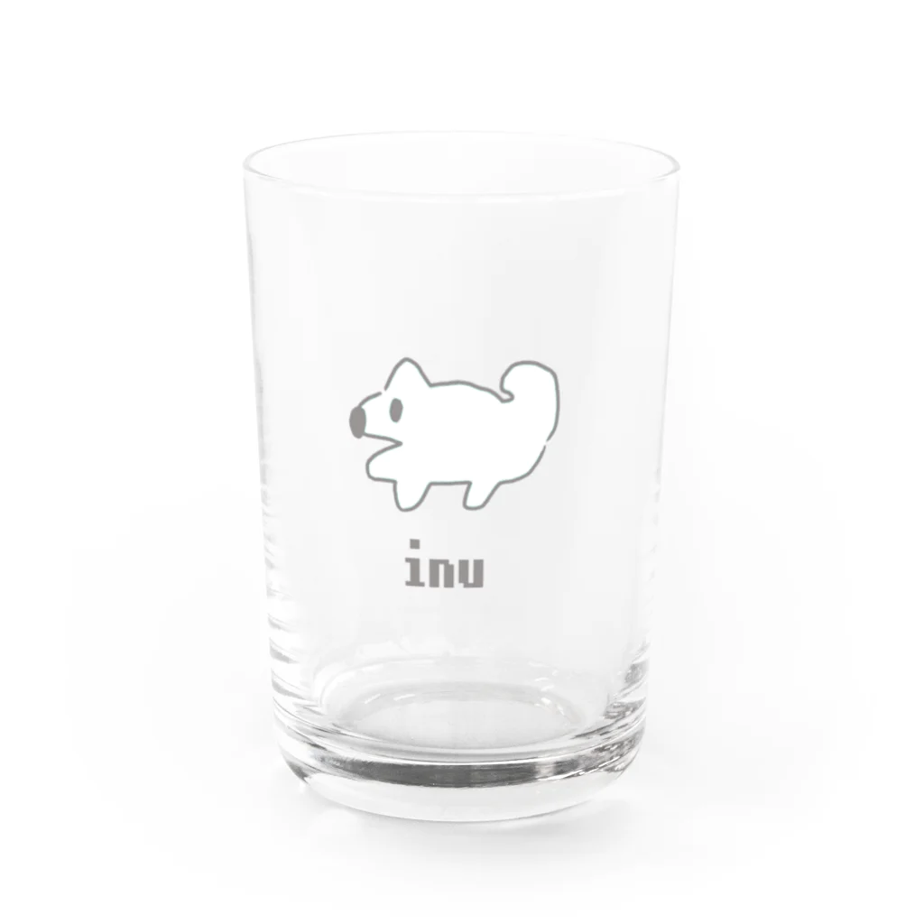 優しい世界のお店のかわいいINU Water Glass :front