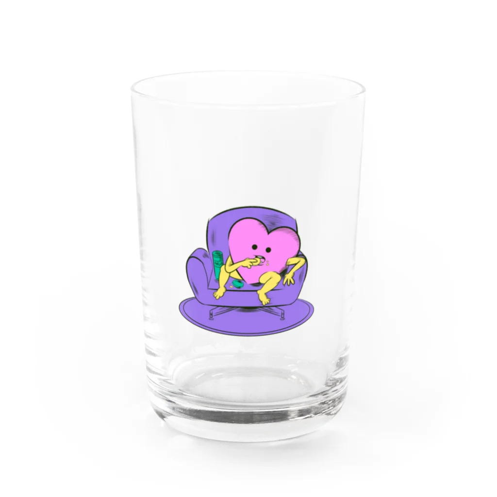 🤡 karin korin room 🎪のポテチを貪る虚無ハートちゃん Water Glass :front