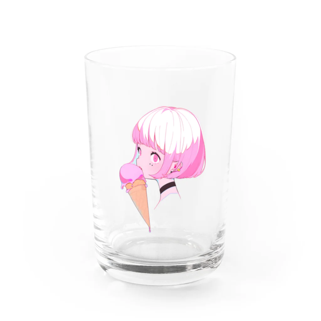 ヤバいTシャツ屋しゃんの暑い夏はアイスだ012 Water Glass :front