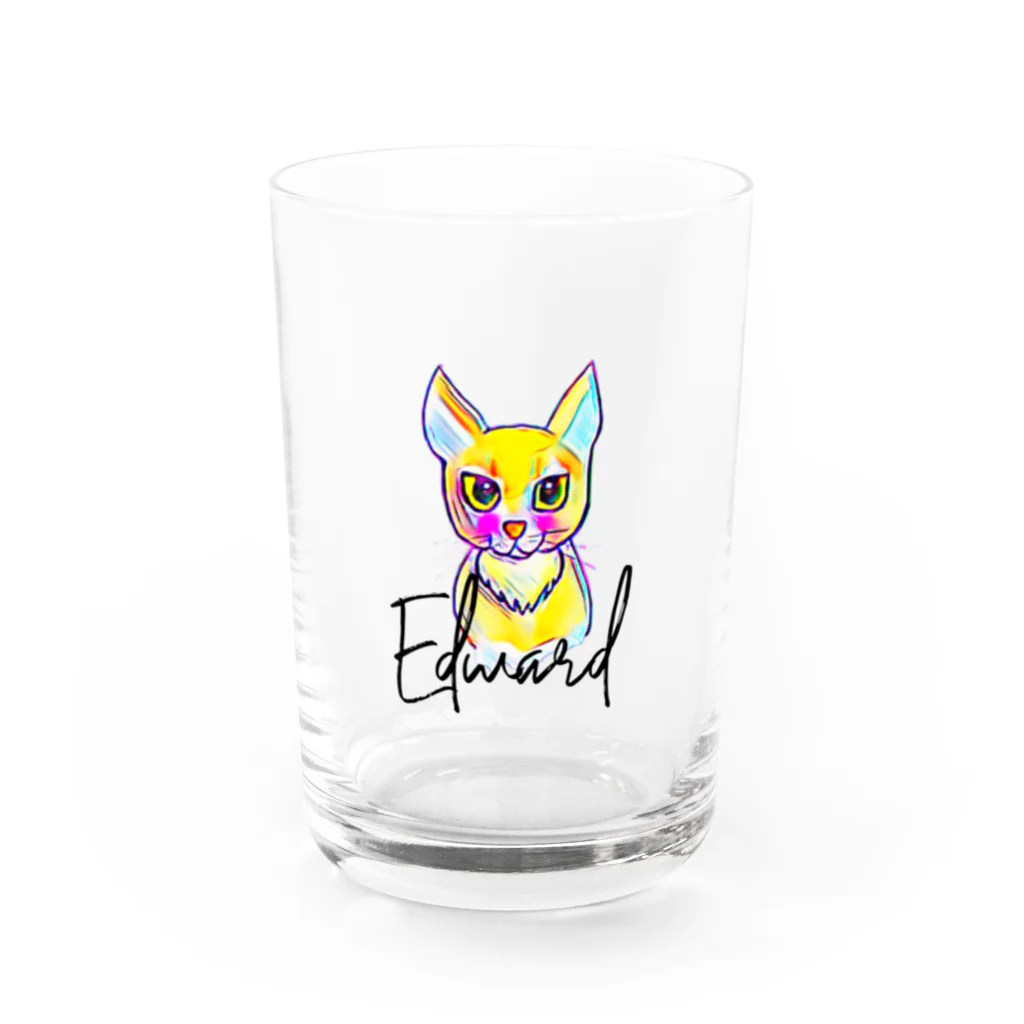 りえど工房のcolorful💖エド生誕シリーズ Water Glass :front