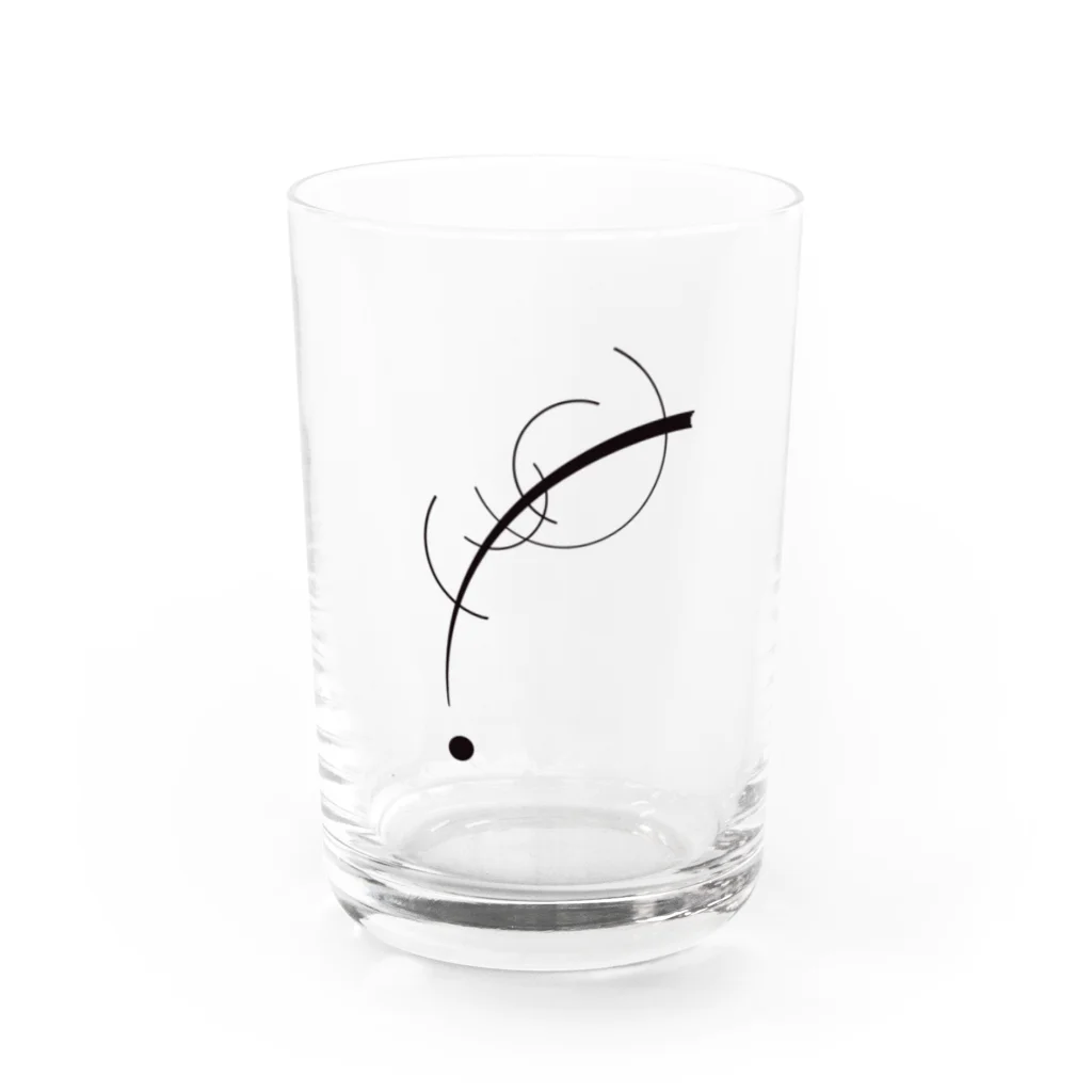 Hungry Freaksのカンディンスキー "Free Curve to the Point: Accompanying Sound of Geometric Curves" Water Glass :front