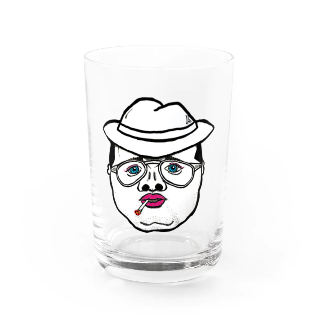 金剛力ぷりすけ像のブルーアイズ女スパイ田中ことこ Water Glass :front